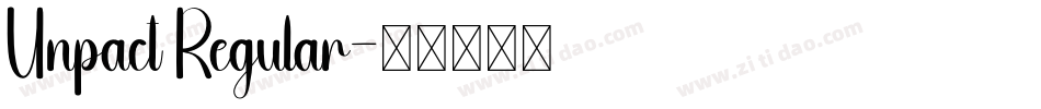 Unpact Regular字体转换